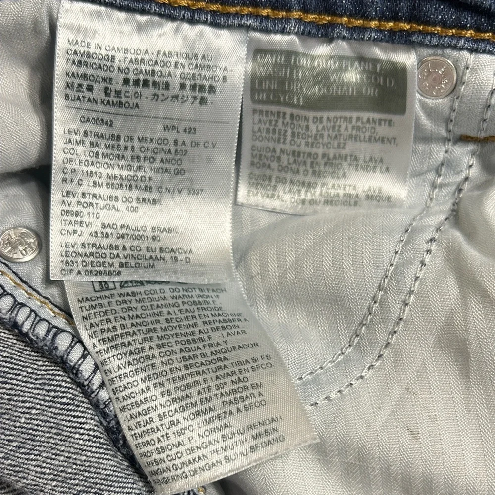 Levi's “Boyfriend” Straight Leg Blue Jeans
